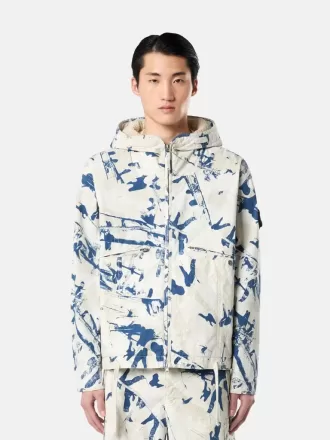 Hættetrøje med camouflageprint og anti-drop