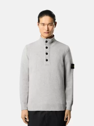 Halv-lynlås sweater med filtkanter