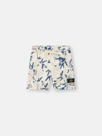 Komfortable cargo-bermudashorts med camouflageprint