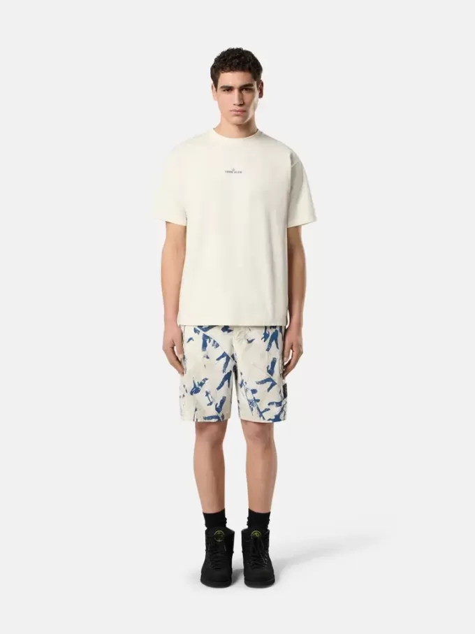 Komfortable cargo-bermudashorts med camouflageprint