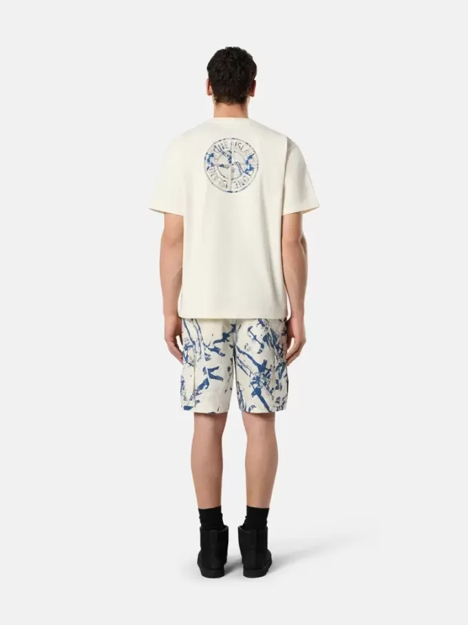 Komfortable cargo-bermudashorts med camouflageprint