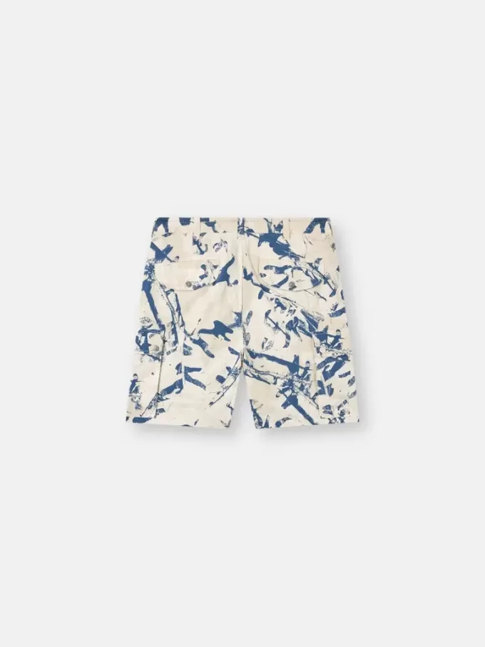 Komfortable cargo-bermudashorts med camouflageprint