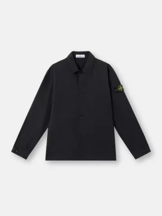 Overshirt med komfortabel pasform, håndlommer og trykknaplukning