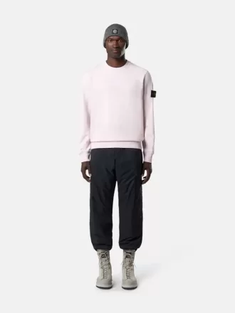 Regular-fit sweatshirt med rund hals og elastiske manchetter