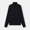 Rullekravesweater med ribkant