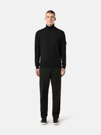 Rullekravesweater med ribkant