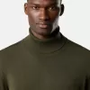 Rullekravesweater med ribkant