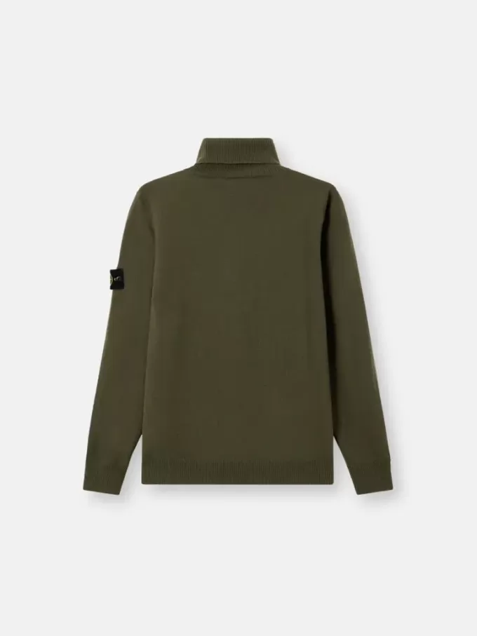 Rullekravesweater med ribkant
