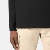 Rullekravesweater med små rullede detaljer