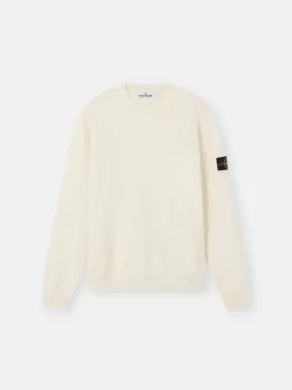 Rundhalset sweater med detaljer i omvendt strik