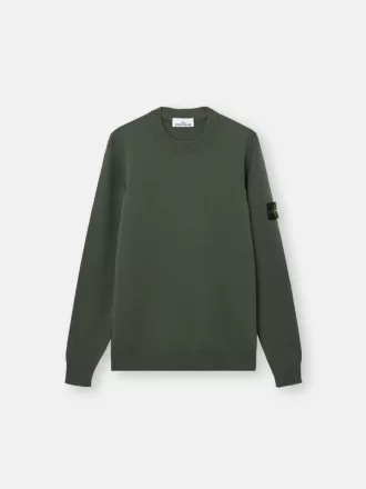Rundhalset sweater med detaljer i omvendt strik