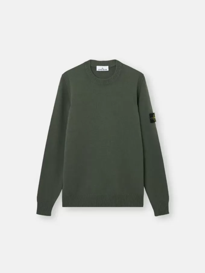 Rundhalset sweater med detaljer i omvendt strik