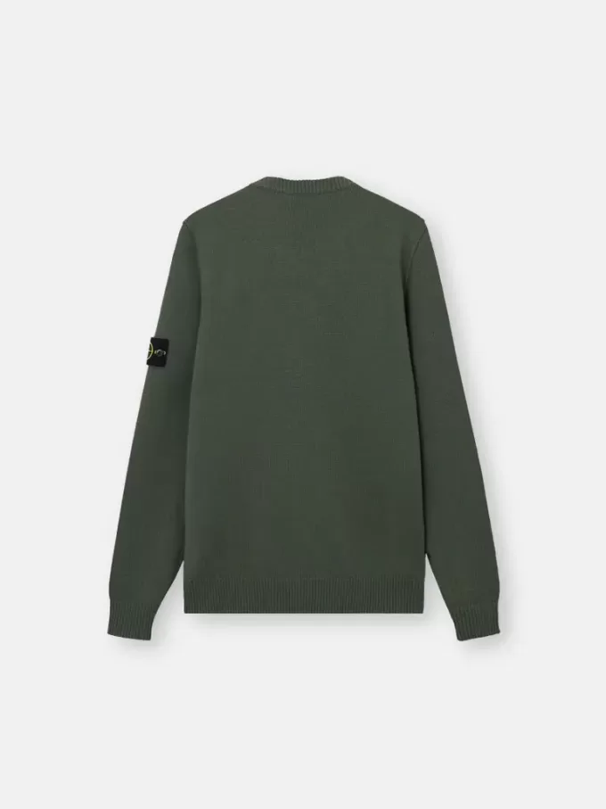 Rundhalset sweater med detaljer i omvendt strik