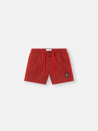 Slim-fit badeshorts med lommer og meshforing