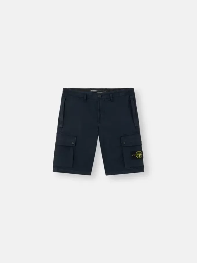 Slim-fit bermuda-shorts med lynlåslommer