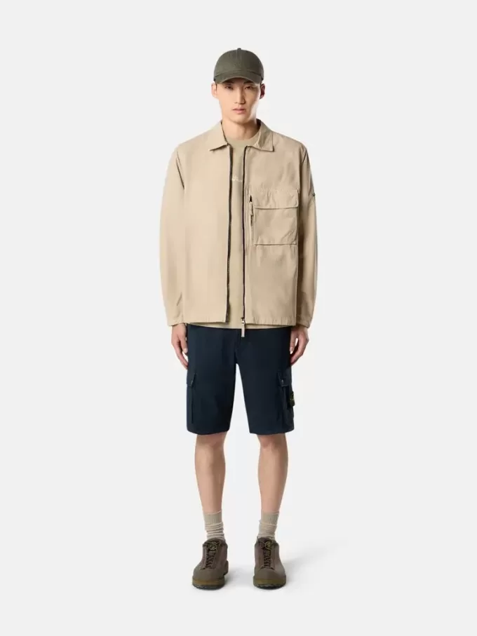 Slim-fit bermuda-shorts med lynlåslommer