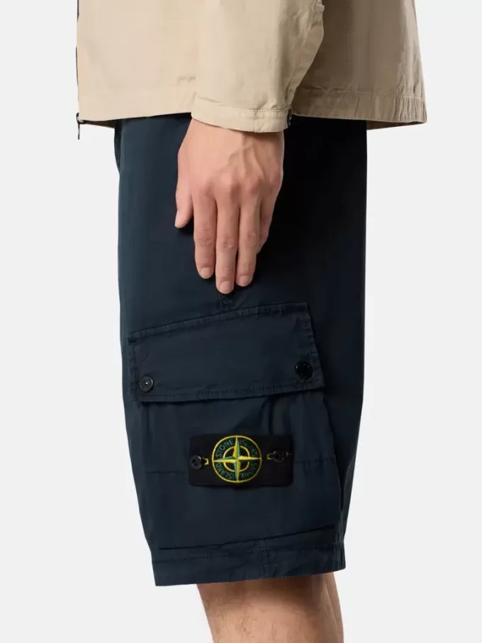 Slim-fit bermuda-shorts med lynlåslommer