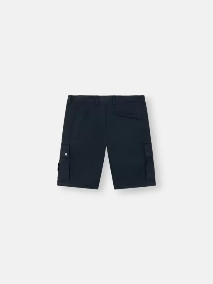 Slim-fit bermuda-shorts med lynlåslommer