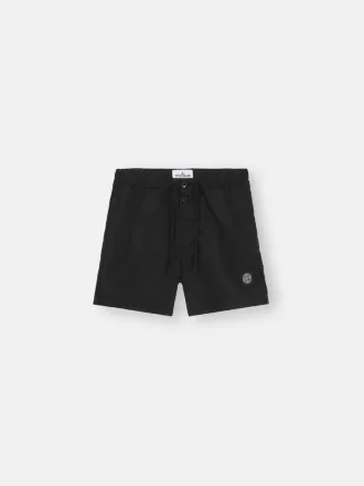 Slim-fit korte badeshorts med lommer