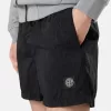 Slim-fit korte badeshorts med lommer