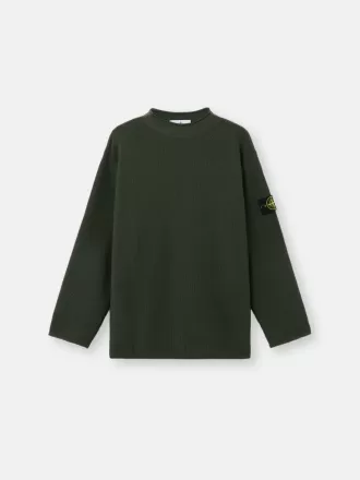Sweater med høj hals og detaljer med omvendte sømme