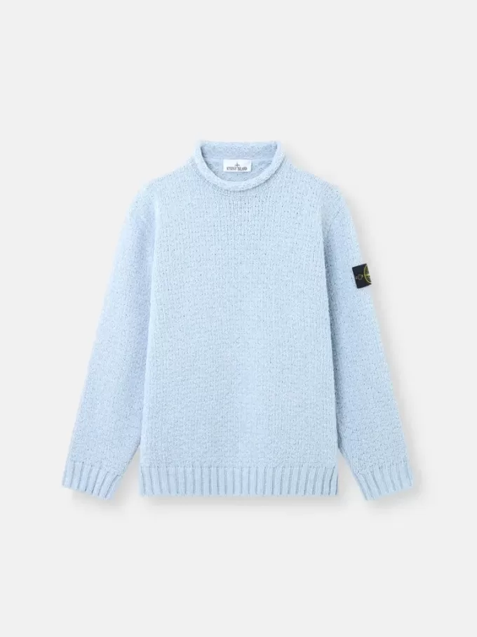 Sweater med høj hals og detaljer med omvendte sømme
