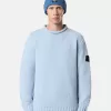 Sweater med høj hals og detaljer med omvendte sømme