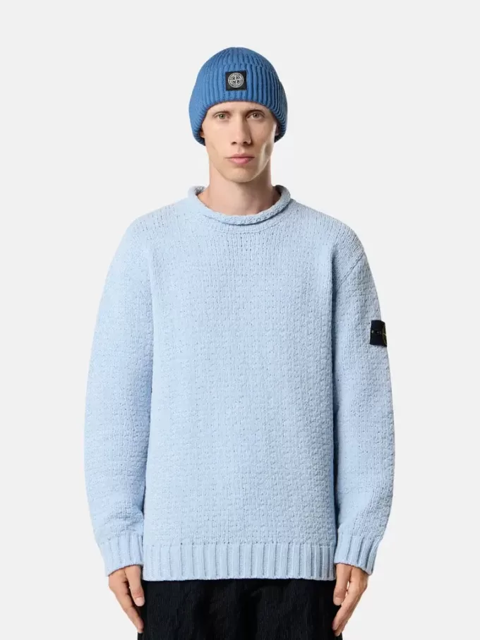 Sweater med høj hals og detaljer med omvendte sømme