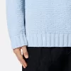 Sweater med høj hals og detaljer med omvendte sømme